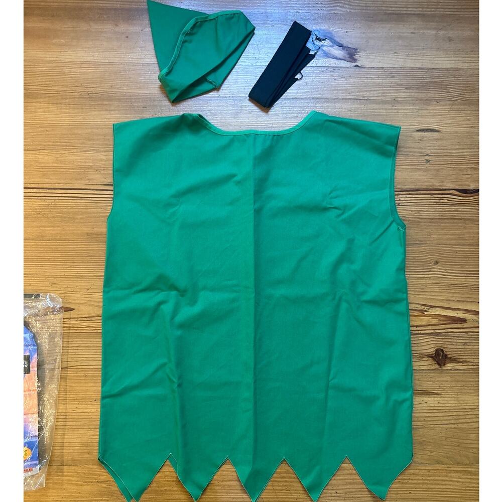 Elf green smock hat belt Christmas ELF‎ costume SIZE OS